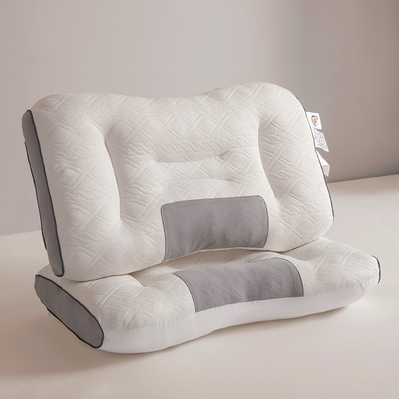 2023新款3D按摩乳胶SPA枕 枕头枕芯 1050g 灰色中枕 48*74cm/只
