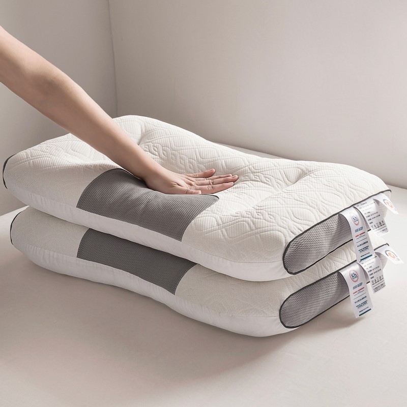 2023新款3D按摩乳胶SPA枕 枕头枕芯 1150g 灰色高枕 48*74cm/只