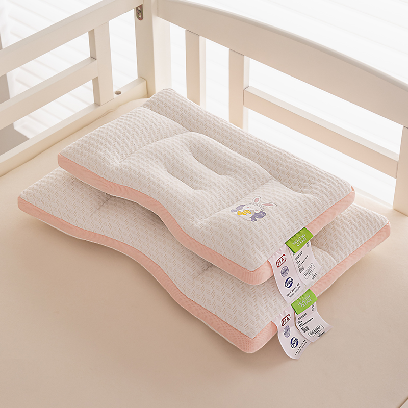 2023新款学生儿童分区护颈枕枕头枕芯 30*50cm/只山茶粉