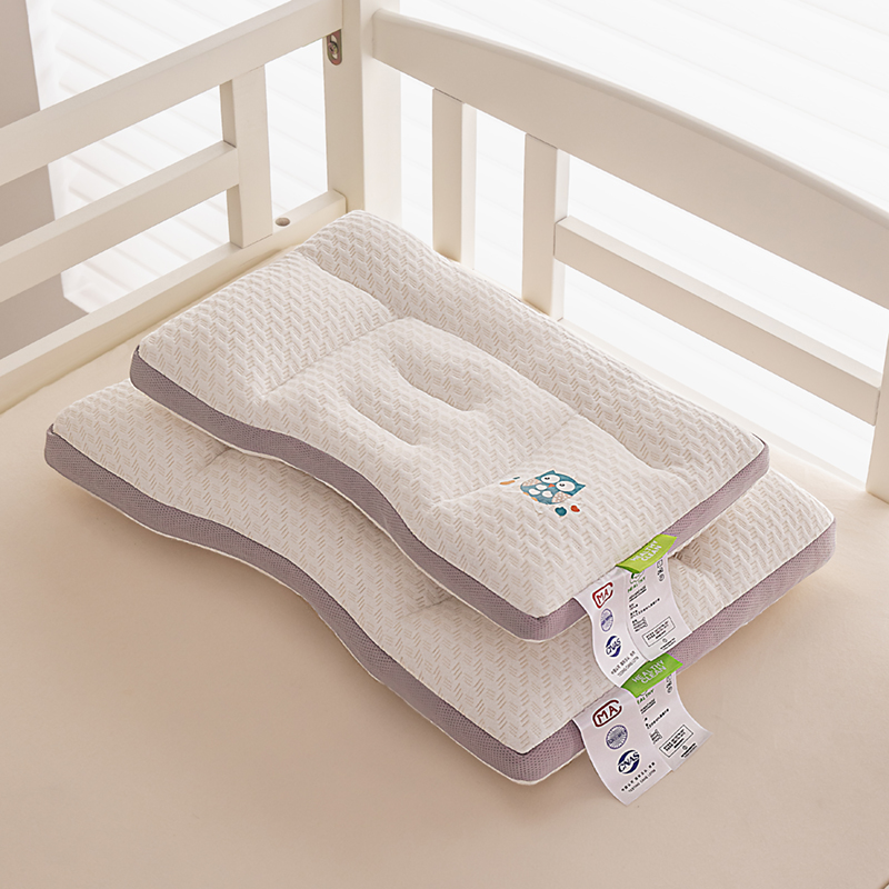 2023新款学生儿童分区护颈枕枕头枕芯 30*50cm/对桔梗紫