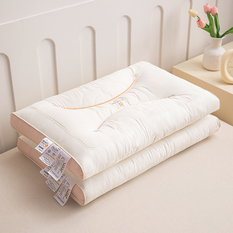 2023新款N5山茶花护颈枕枕头枕芯 48*74cm 低枕/对