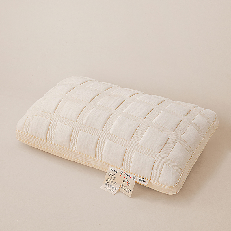 2024新款超桑针织吨吨面包枕枕头枕芯 48*74cm-奶油白/只