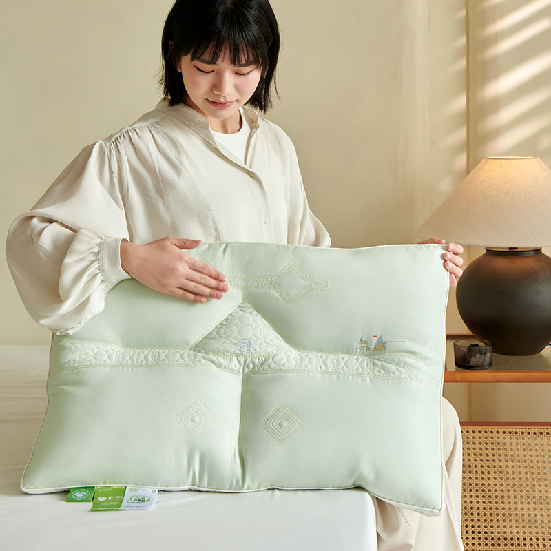 2024新款小糯茶香香枕枕头枕芯 48*74cm/对 绿茶 低枕