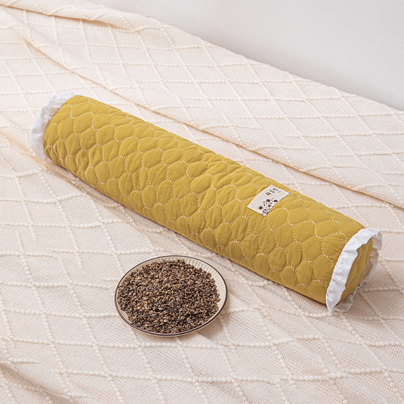 2024新款两用荞麦枕枕头枕芯-柱款 10*10*50cm/对 暖黄