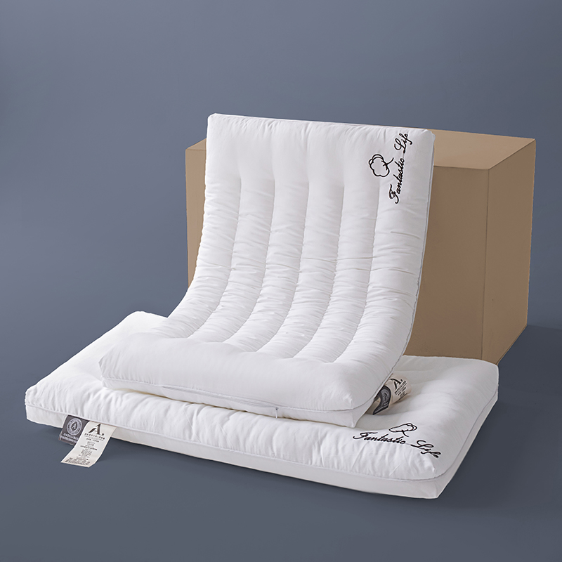 2024新款A类棉花低枕枕头枕芯 48*74cm /对 白色 中枕