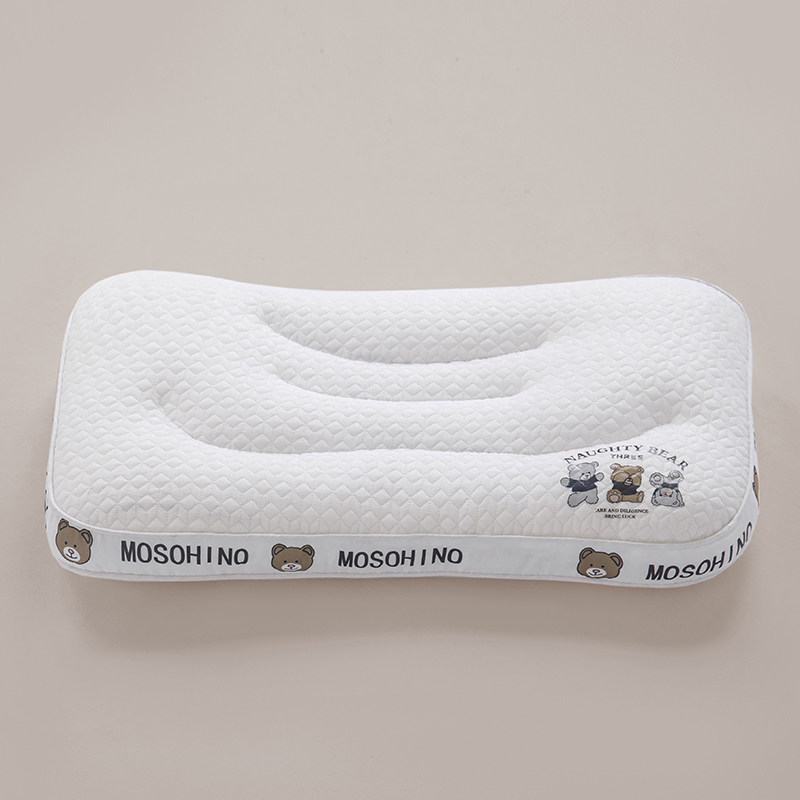 2024新款A类分区-小熊亲子-护颈枕枕头枕芯 30*50cm/对 白色