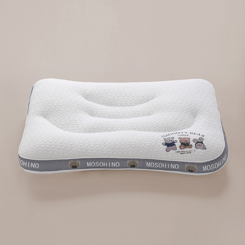 2024新款A类分区-小熊亲子-护颈枕枕头枕芯 48*74cm /对 紫色 低枕