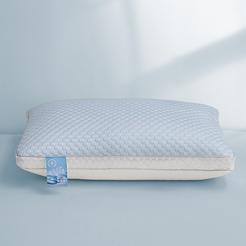 2024新款冰豆豆凉感护颈枕枕头枕芯-凉感-立高款 48*74cm/对 冰蓝  低枕