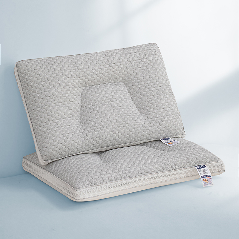 2024新款冰豆豆凉感护颈枕枕头枕芯-凉感-护颈款 48*74cm/对 灰色 低枕
