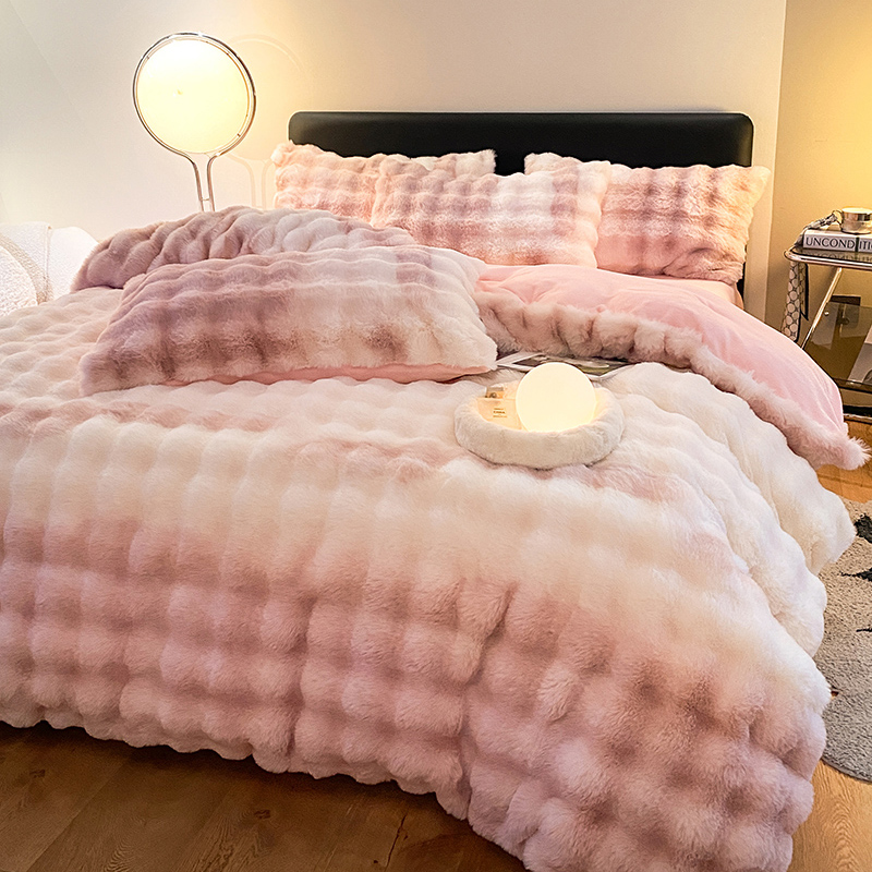 2024舒芙蕾印花兔兔绒牛奶绒四件套