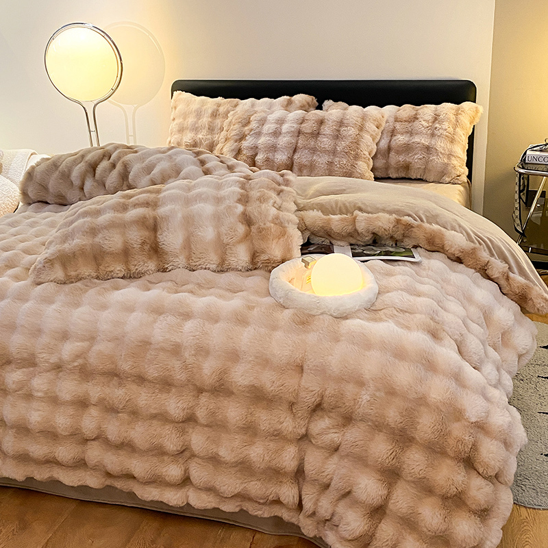 2024舒芙蕾印花兔兔绒牛奶绒四件套