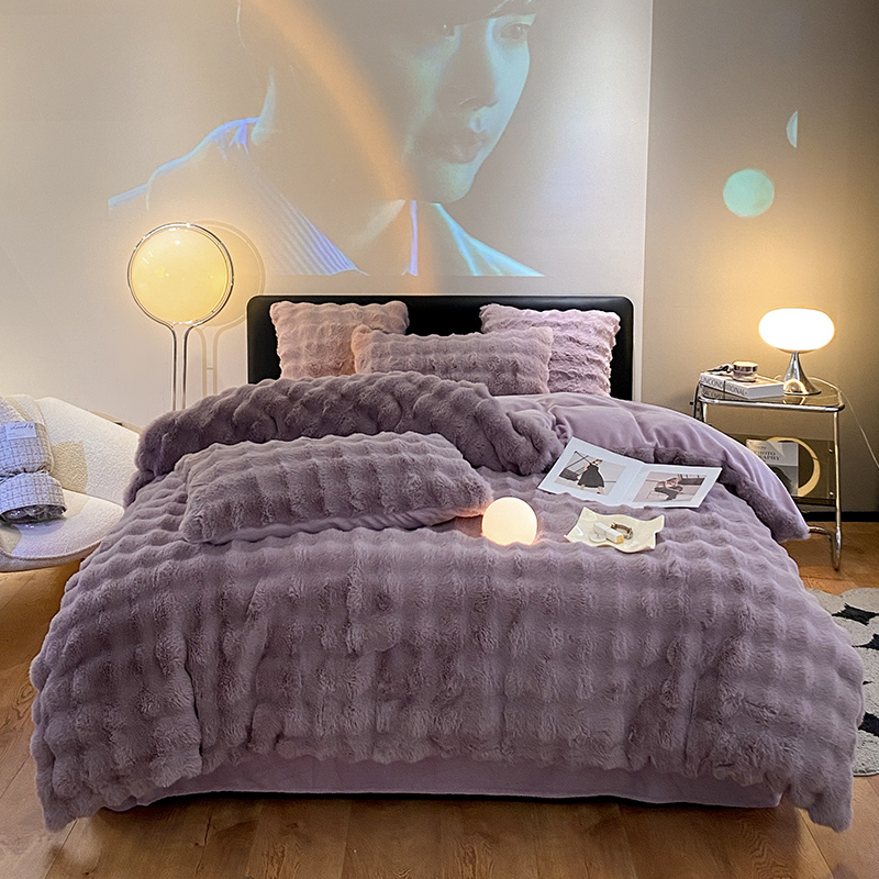 2024舒芙蕾印花兔兔绒牛奶绒四件套