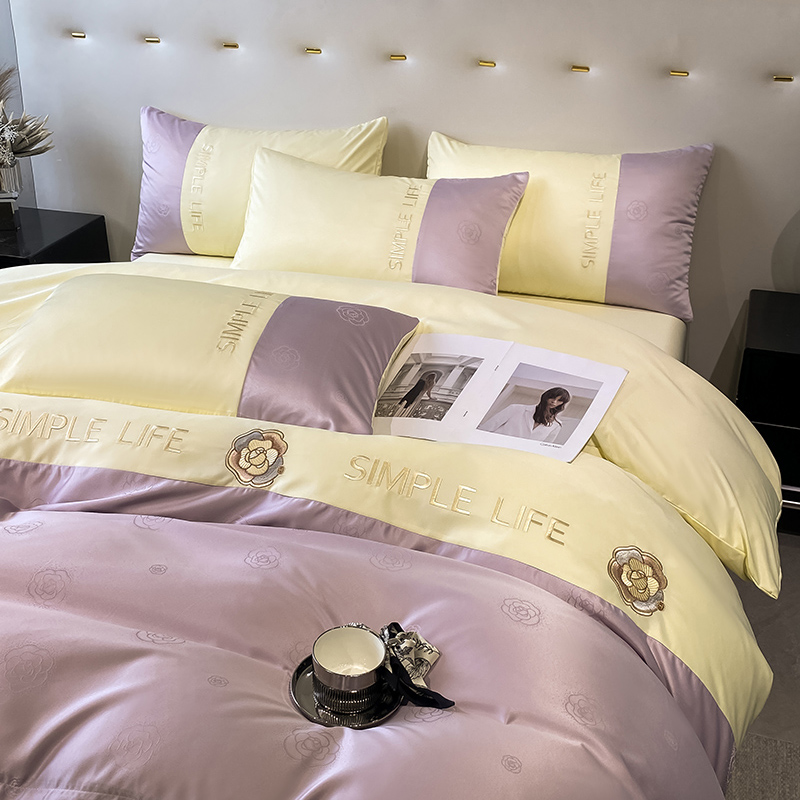 2024新款水洗真丝刺绣四件套【卢浮之夜】