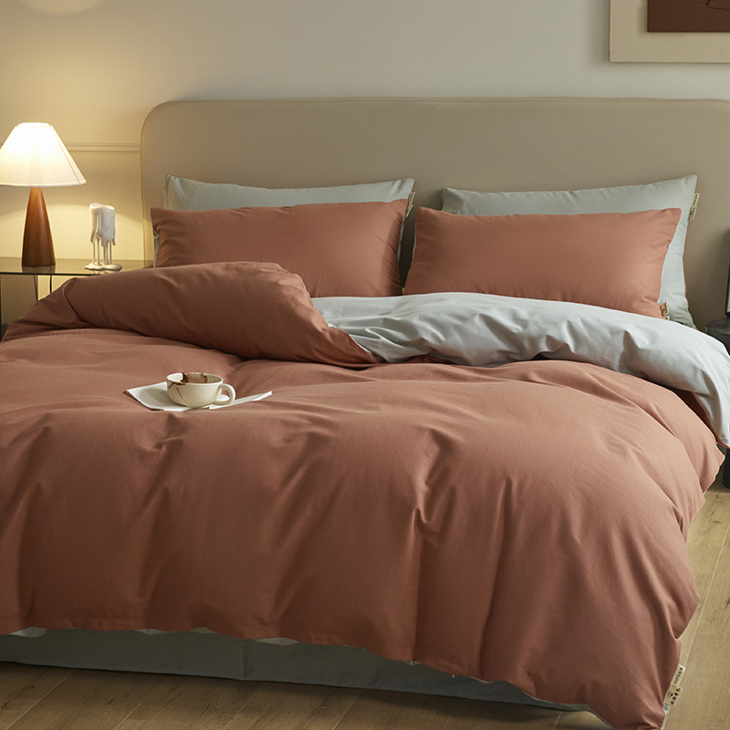 2024新款秋冬纯色全棉磨毛四件套--素色如锦系列