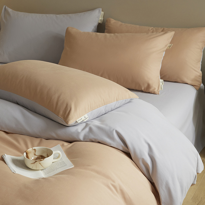 2024新款秋冬纯色全棉磨毛四件套--素色如锦系列