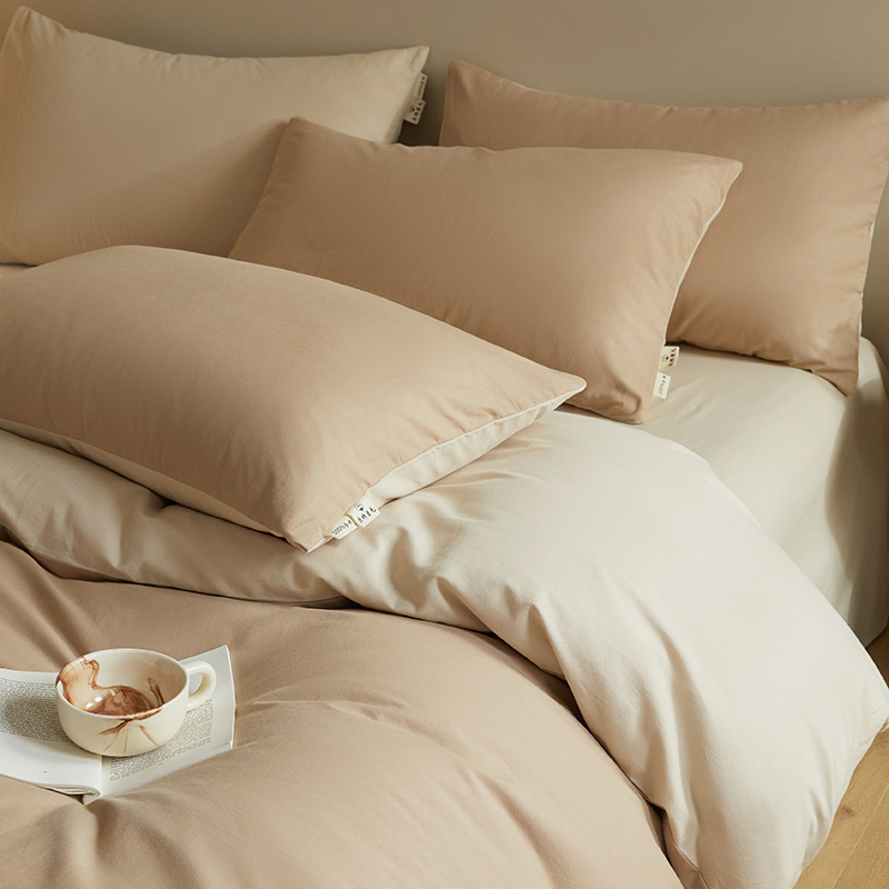 2024新款秋冬纯色全棉磨毛四件套--素色如锦系列