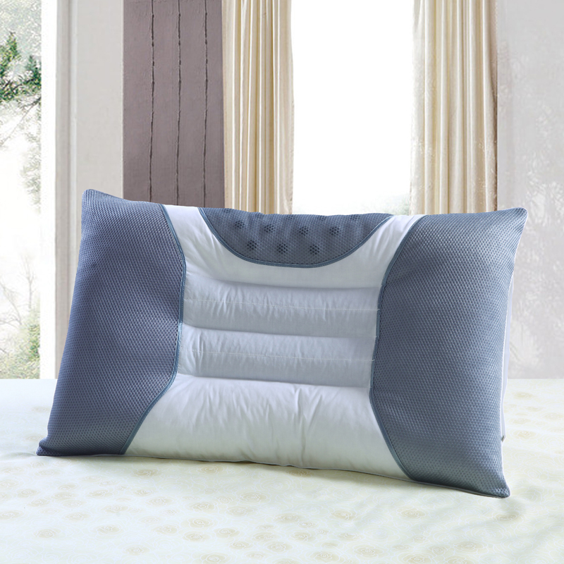 双人枕芯情侣枕头I1.2米1.5米1.8米单边灰网磁疗枕 单人枕48*74cm