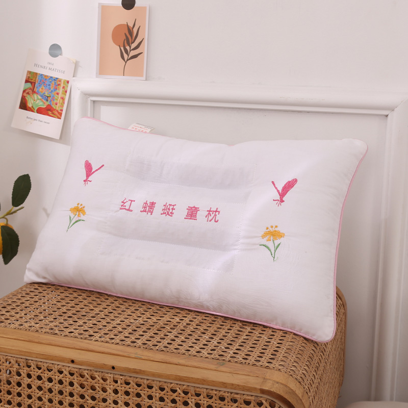 2021新款儿童决明子枕头枕芯30*50cm /只 红蜻蜓童枕（刺绣款）