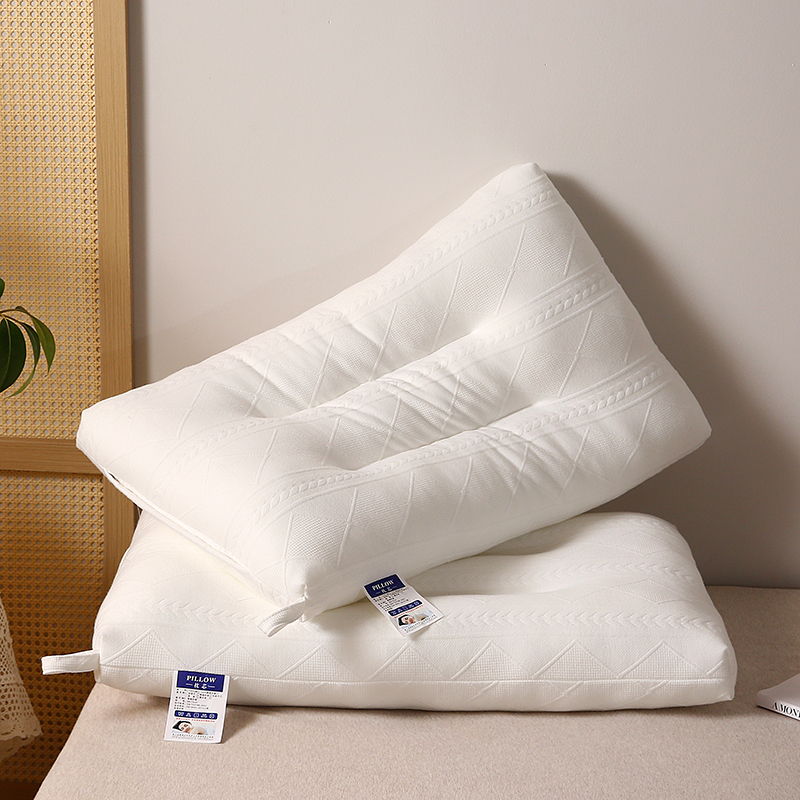 2023新款纯棉天丝水洗定型羽丝绒枕芯 低枕头芯 护颈枕酒店枕芯 中枕填充一只900克