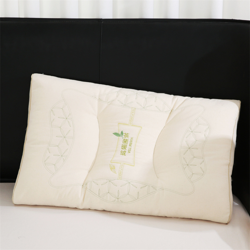 2023新款全棉麻棉茶菌暖绒枕头枕芯 增强免疫力 助睡眠枕头 茶菌暖绒枕一只