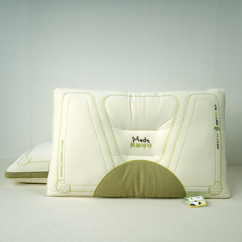 2024新款夏季抗菌枕头一对凉感枕芯家用护颈椎枕头枕芯 48*74 绿色高枕一对装