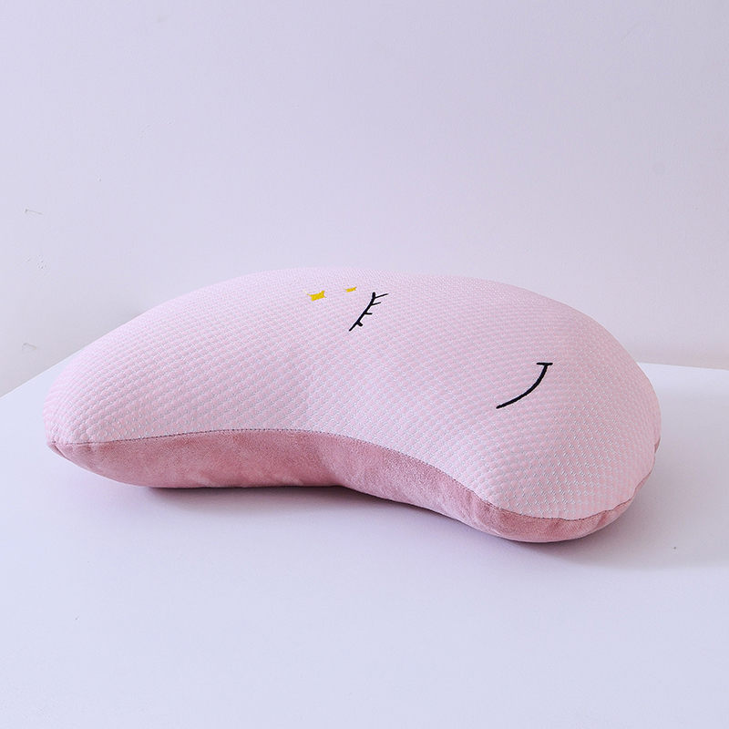 2024新款凉豆豆荞麦枕头荞麦壳枕芯枕头芯-月牙款 月牙形一只装 粉色