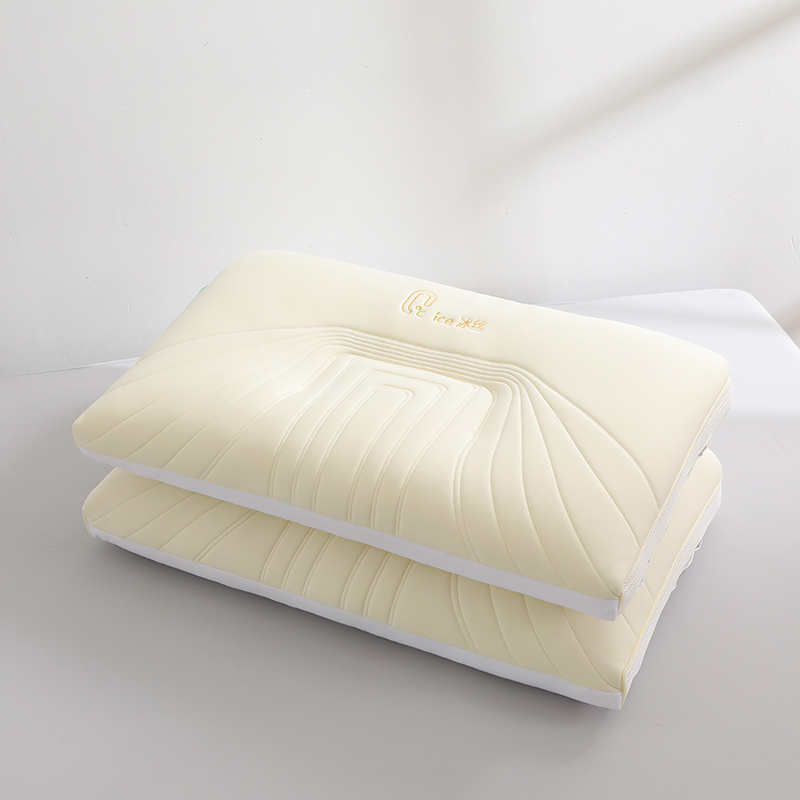 2023新款凉感冰丝果冻枕枕头枕芯 护颈款低枕-奶油黄（900克）