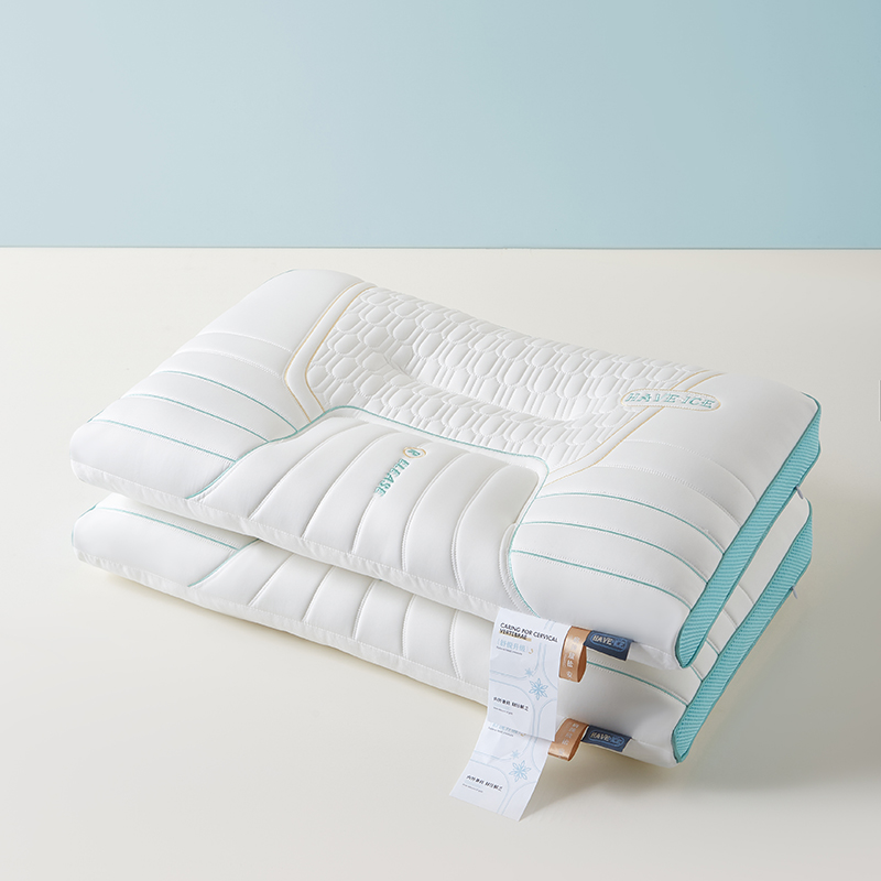 2024新款凉感丝乳胶枕枕头枕芯 48x74cm/只 凉感护颈枕-高枕