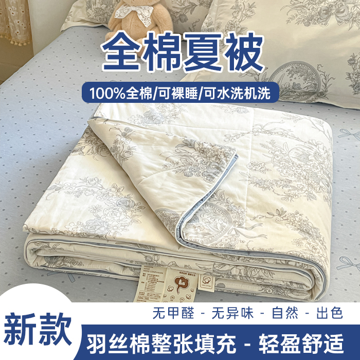 2025新款全棉亲肤夏被羽丝棉款四件套-找家纺-就上找家纺网