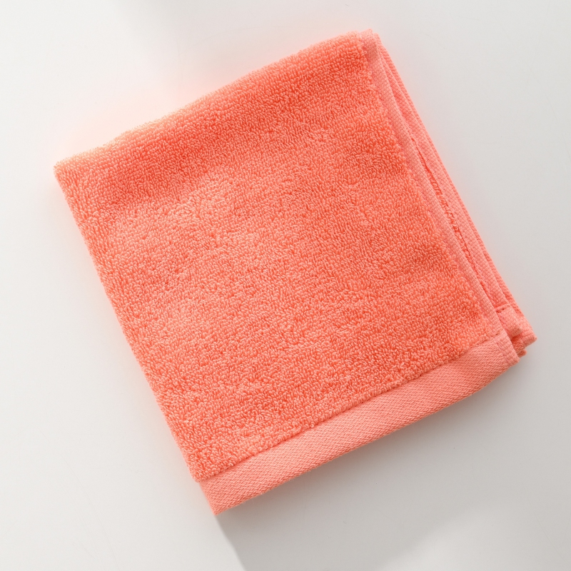 2023新款全棉彩虹糖系列方巾毛巾浴巾 粉红方巾34*34cm