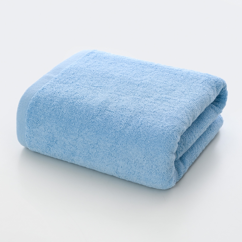 2023新款全棉彩虹糖系列方巾毛巾浴巾 蓝色浴巾70*140cm