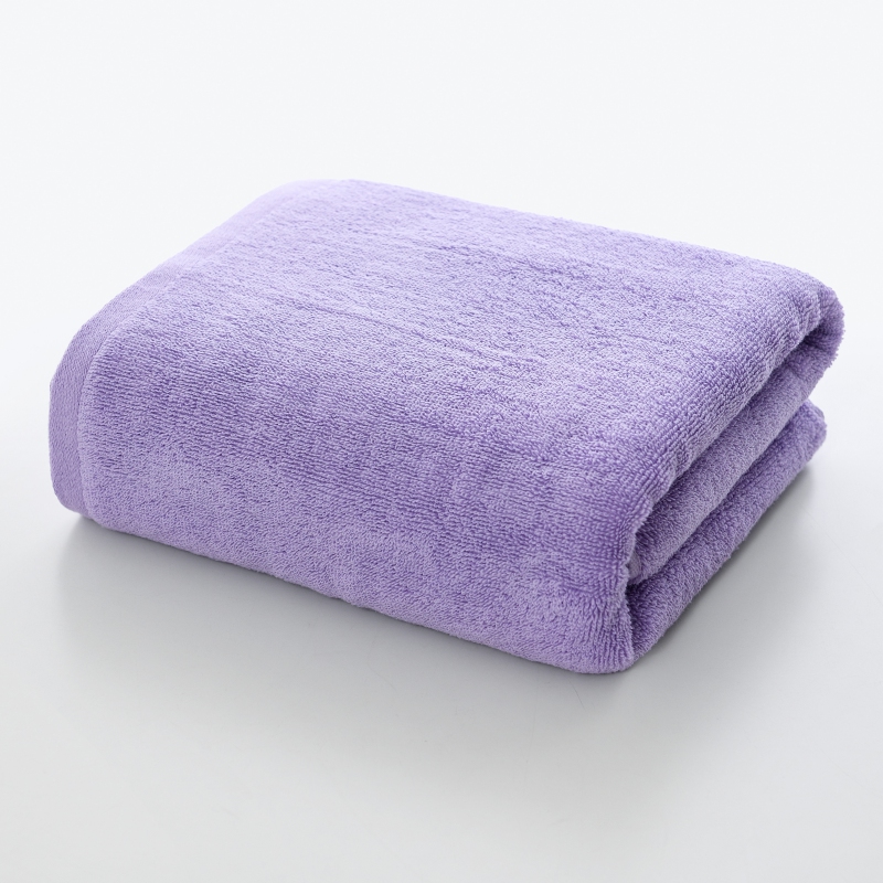 2023新款全棉彩虹糖系列方巾毛巾浴巾 紫色浴巾70*140cm