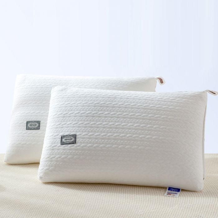 2023新款针织麻花棉枕芯护颈按摩枕芯枕头 针织白色中枕800克