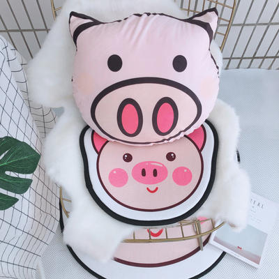 2020新款猪猪抱枕、坐垫系列 42*42cm坐垫 蝴蝶猪猪