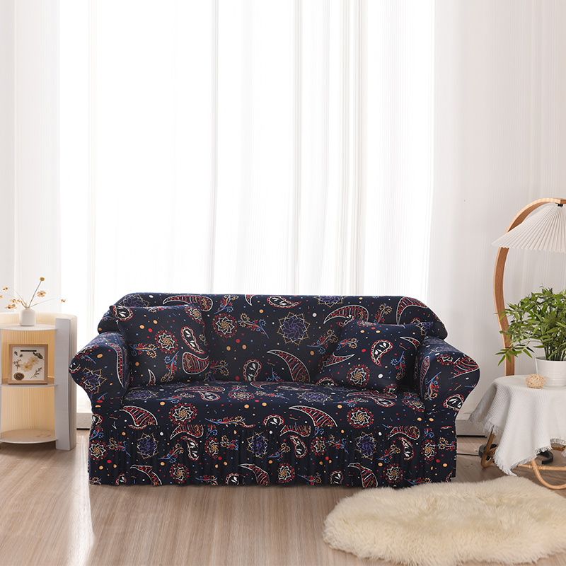 牛奶丝弹力沙发套全包万能套四季通用型懒人沙发床套罩高级感 中号155一180cm 波西牛油果