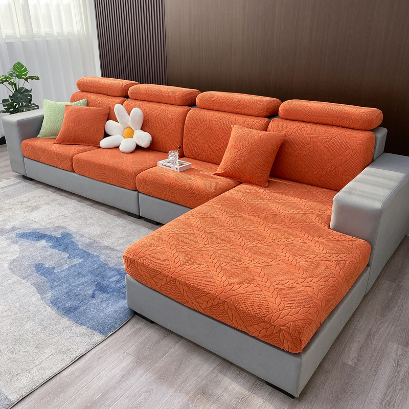 2023新款韵华沙发沙发垫 2号-靠背L码 韵华-橙色