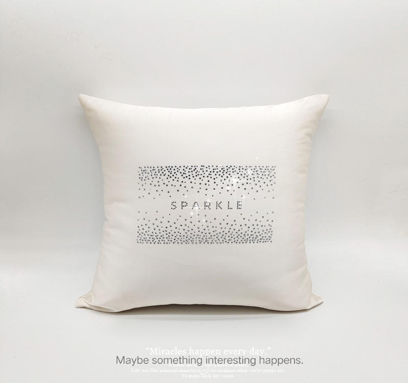 2024新款高精密字母小方钻抱枕芯腰枕靠枕头 30x50cm方枕（含芯） 白色方枕