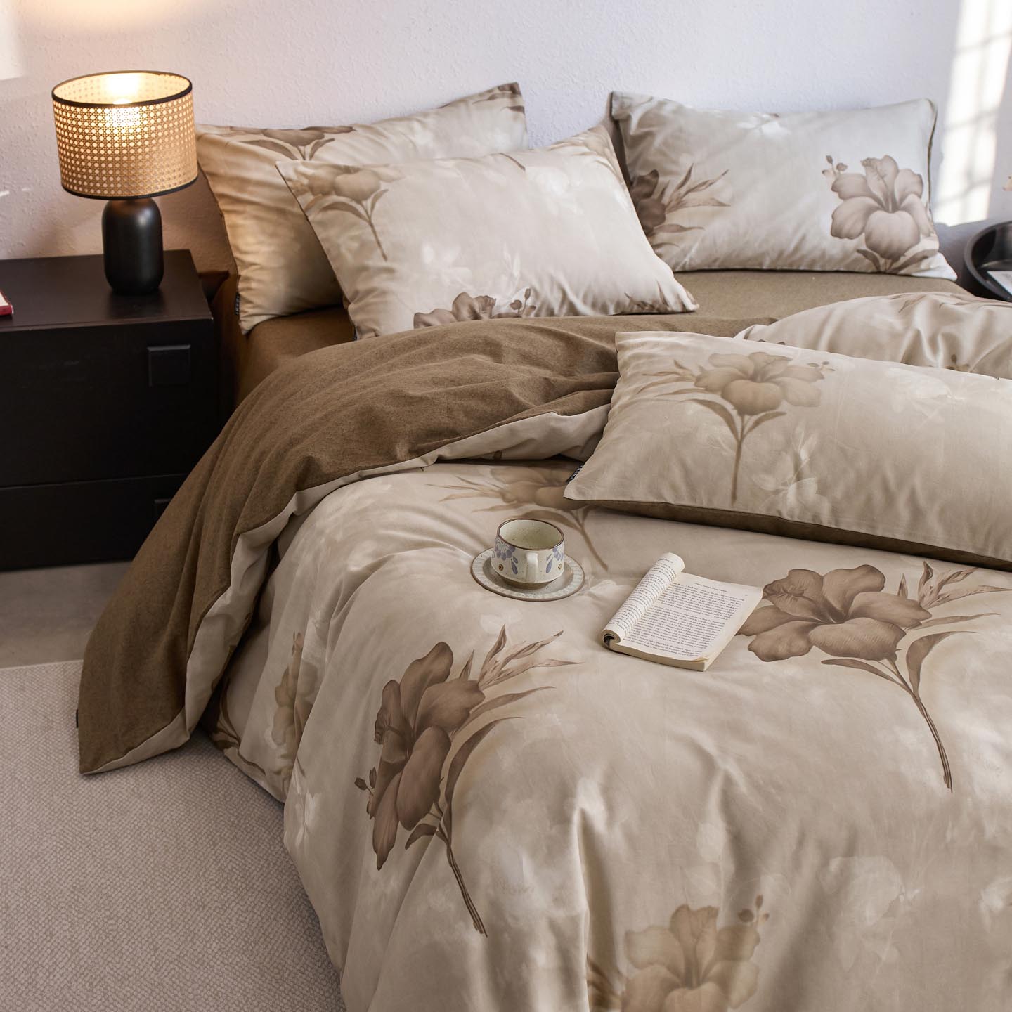 2025新款全棉磨毛印花四件套-御岚 幽兰