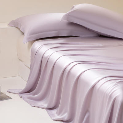 2024新款莱赛尔兰精天丝棉纯色单品及套件--单床单 245*250cm-单床单 床单-紫语
