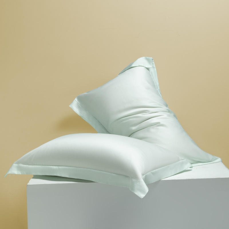2024新款莱赛尔兰精天丝棉纯色单品及套件--单枕套 48*74cm枕套/对 枕套-空绿