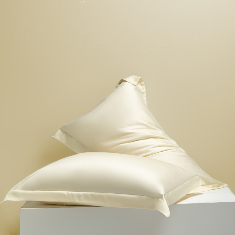 2024新款莱赛尔兰精天丝棉纯色单品及套件--单枕套 48*74cm枕套/对 枕套-象牙白