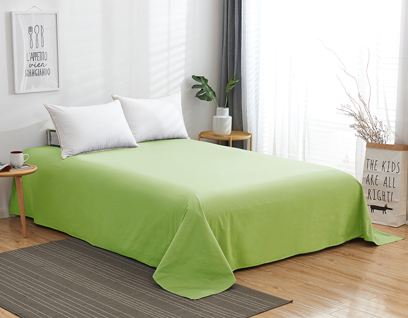 2020新款纯色全棉单品床单  可定做尺寸 245*250cm 果绿