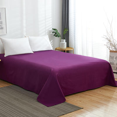2020新款纯色全棉单品床单  可定做尺寸 245*250cm 冷紫