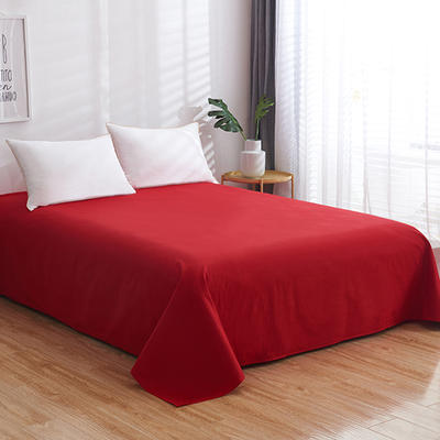 2020新款全棉纯色单品床单 245cmx250cm 大红