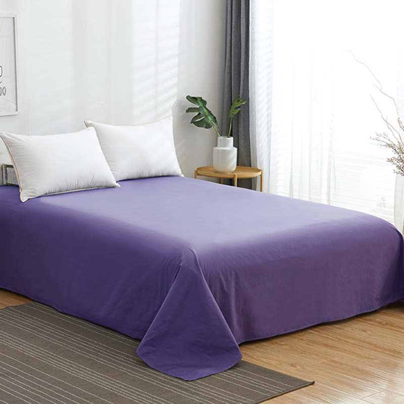 2020新款全棉纯色单品床单 245cmx250cm 神秘紫