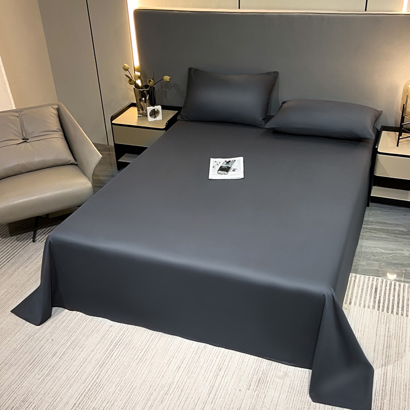 2024新款A类全棉AB版13374纯色单品系列-床单，枕套 1.2*2.3米单床单 床单-高级灰