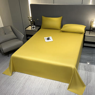 2024新款A类全棉AB版13374纯色单品系列-床单，枕套 1.2*2.3米单床单 床单-姜黄