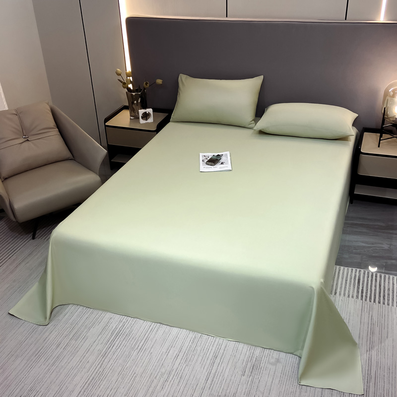 2024新款A类全棉AB版13374纯色单品系列-床单，枕套 1.2*2.3米单床单 床单-抹茶绿