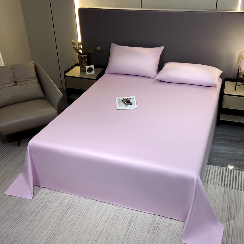 2024新款A类全棉AB版13374纯色单品系列-床单，枕套 1.2*2.3米单床单 床单-优雅紫