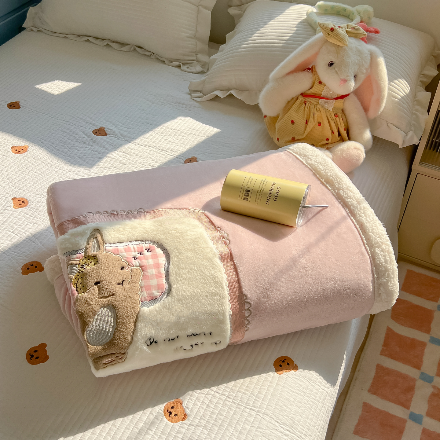 2025新款秋冬加厚牛奶绒羊羔绒卡通贴布绣包边毛毯（第二波）